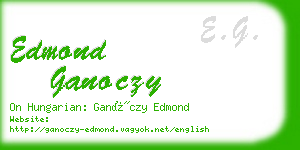 edmond ganoczy business card